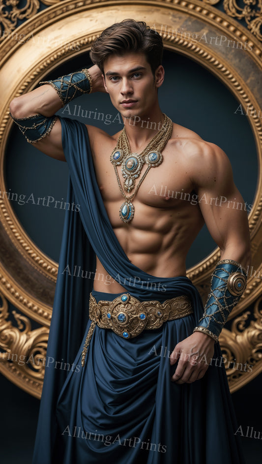 Male Model Muscular Digital Art AI Fantasy - 523B