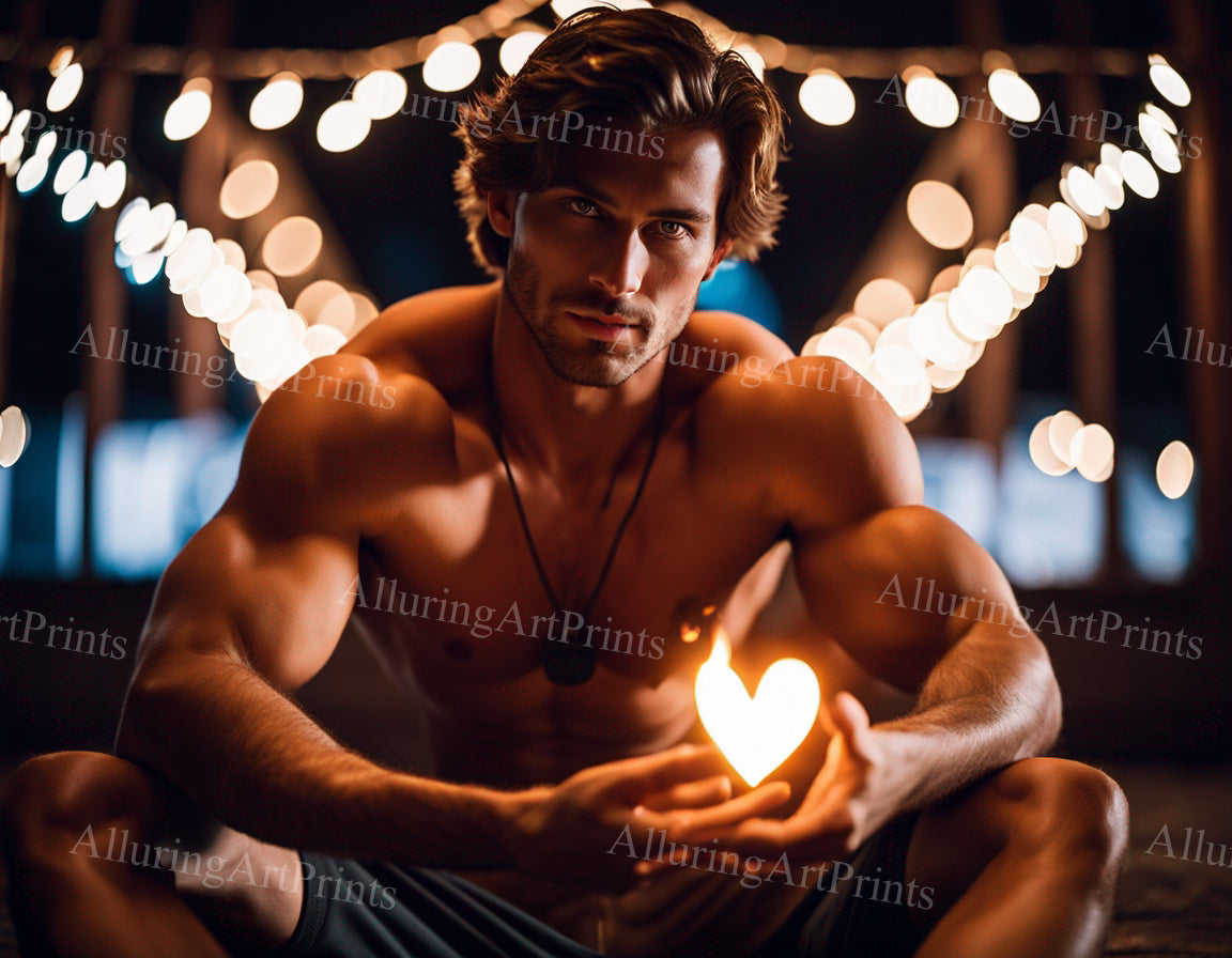 Male Model Muscular Digital Art AI Fantasy - 526B