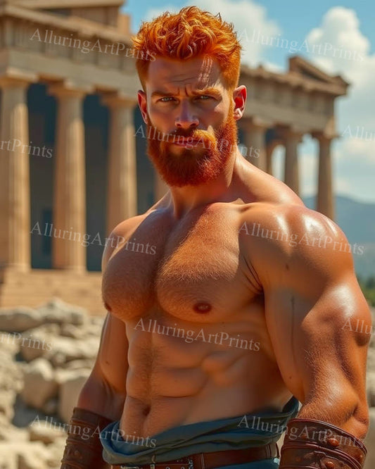 Male Model Muscular Digital Art AI Fantasy - 531B