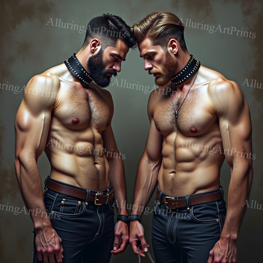 Male Models Muscular Digital Art AI Fantasy - 544B