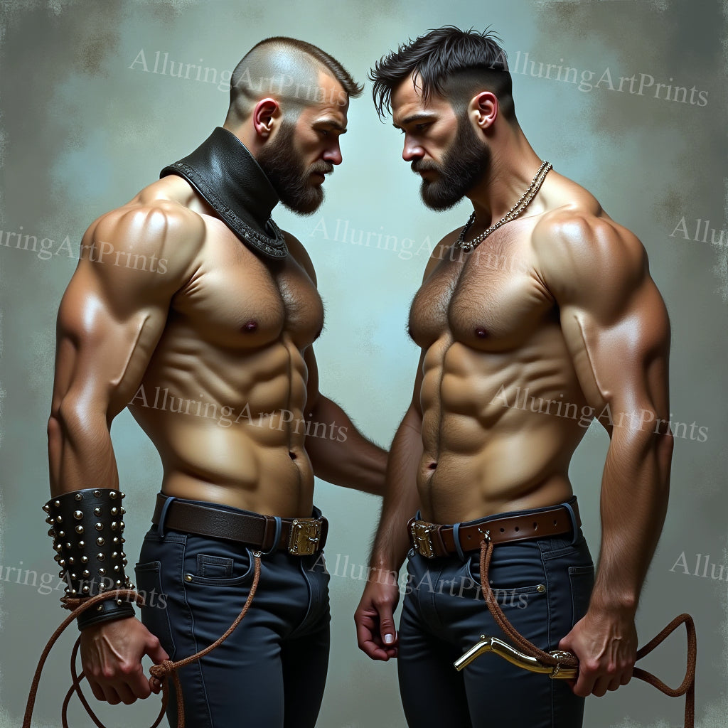 Male Models Muscular Digital Art AI Fantasy - 548B