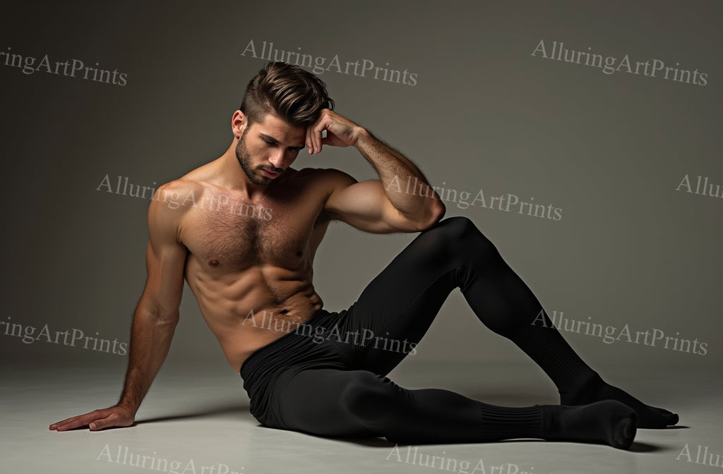 Male Model Muscular Digital Art AI Fantasy - 608B