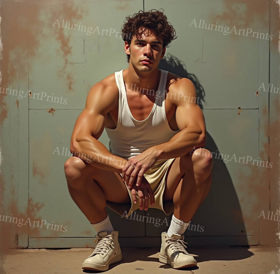 Male Model Muscular Digital Art AI Fantasy - 896B