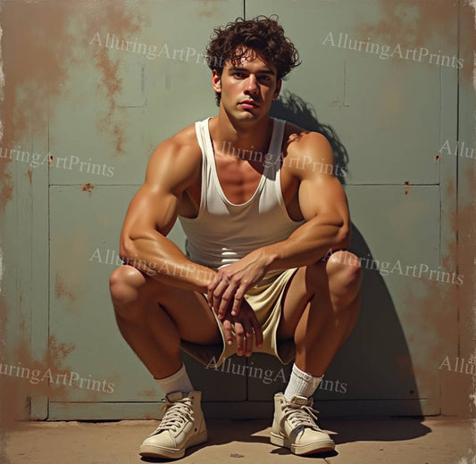 Male Model Muscular Digital Art AI Fantasy - 896B