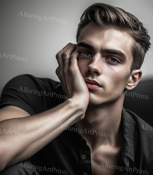 Male Model Muscular Digital Art AI Fantasy - 900B