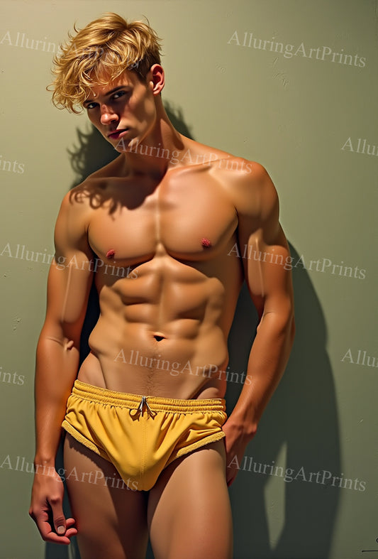 Male Model Muscular College Digital Art AI Fantasy - 920B