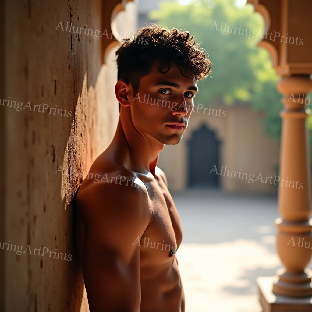 Male Model Muscular Digital Art AI Fantasy - 927B