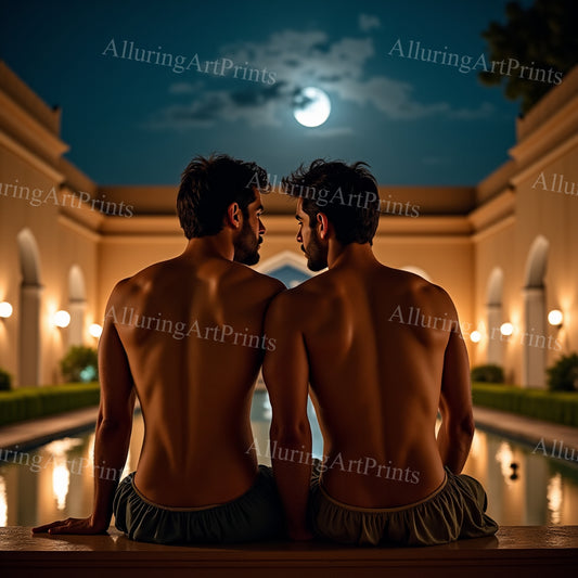 Male Models Muscular College Digital Art AI Fantasy - 928B