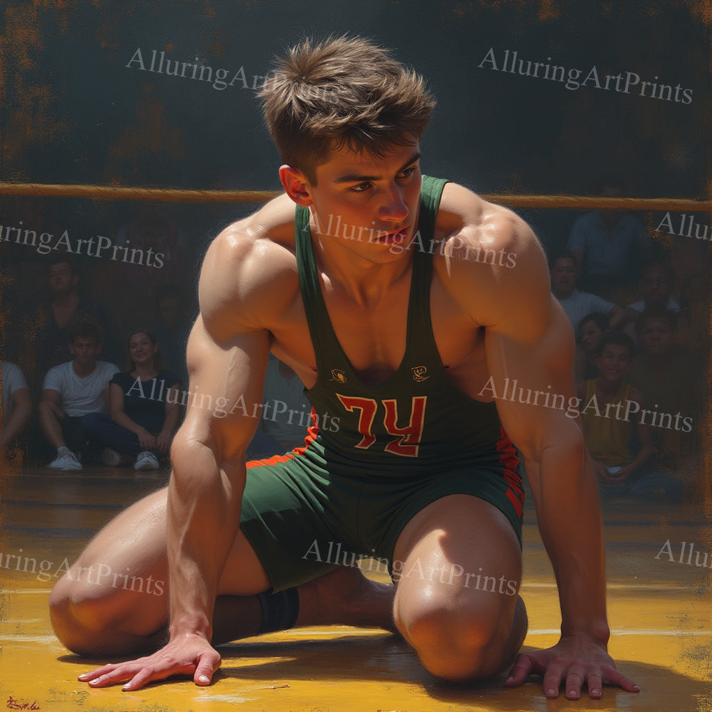 Male Model Muscular College Digital Art AI Fantasy - 931B