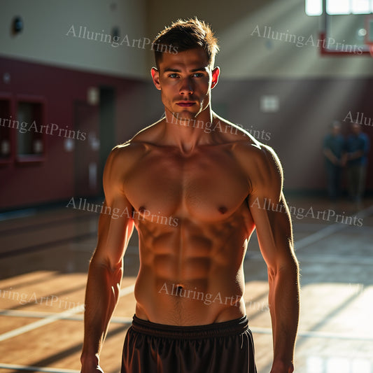 Male Model Muscular Digital Art AI Fantasy - 947B