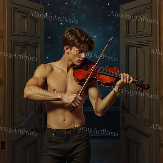 Male Model Muscular Digital Art AI Fantasy - 955B