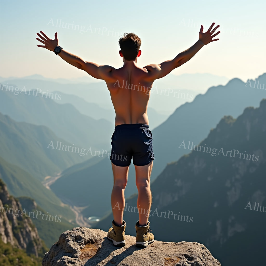 Male Model Muscular Digital Art AI Fantasy - 959B