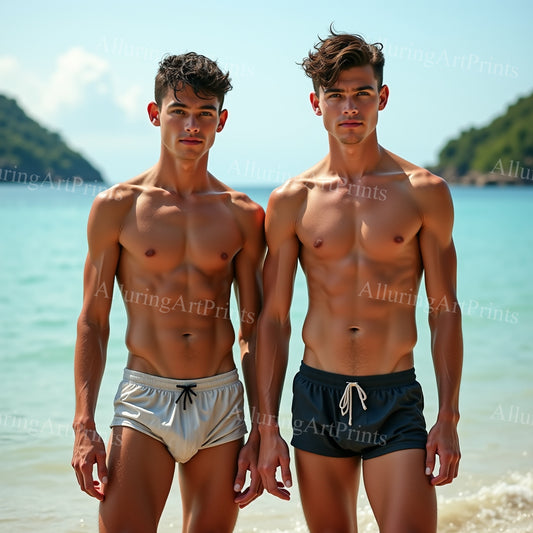 Male Models Muscular Digital Art AI Fantasy - 962B