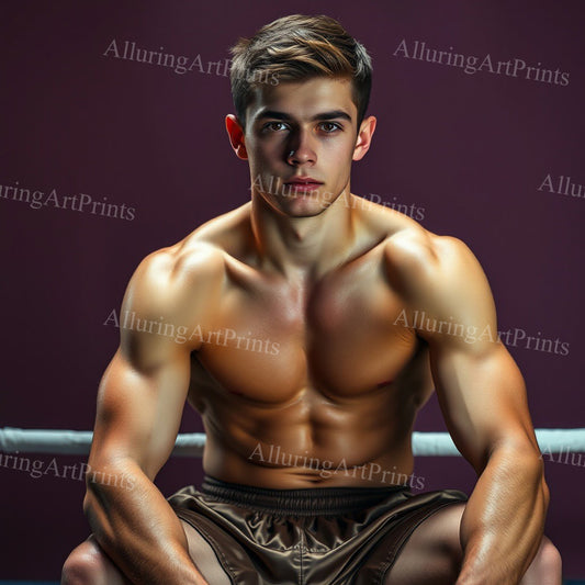 Male Model Muscular Digital Art AI Fantasy - 964B