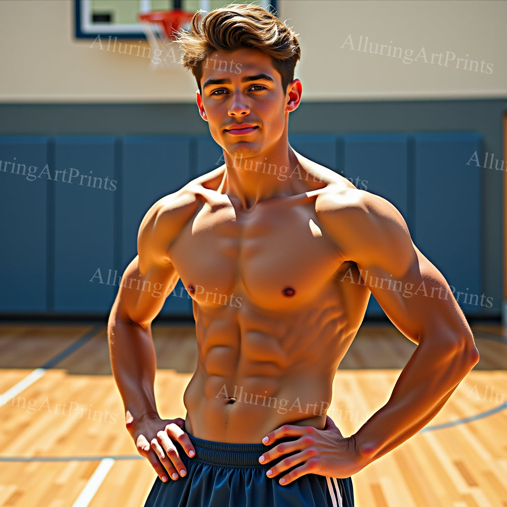 Male Model Muscular Digital Art AI Fantasy - 967B