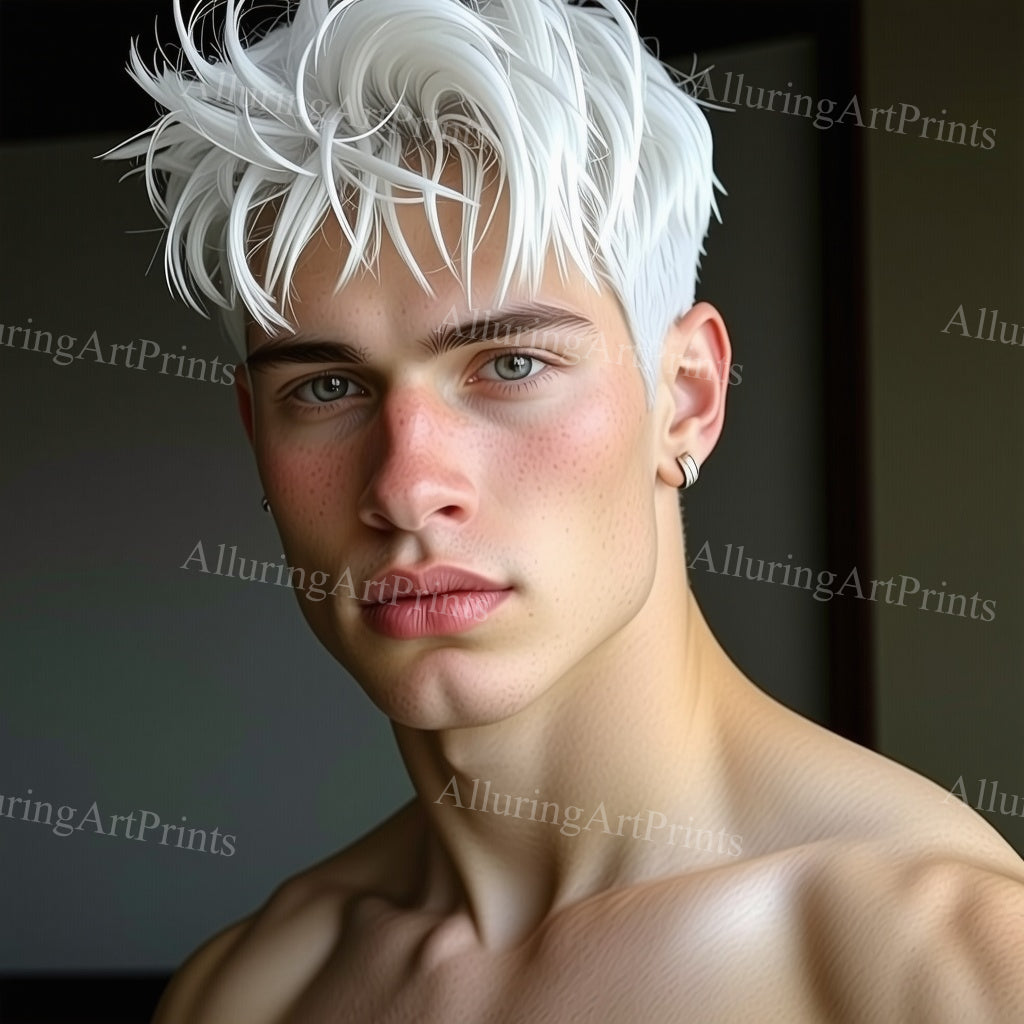 Male Model Muscular Digital Art AI Fantasy - 968B