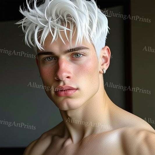 Male Model Muscular Digital Art AI Fantasy - 968B