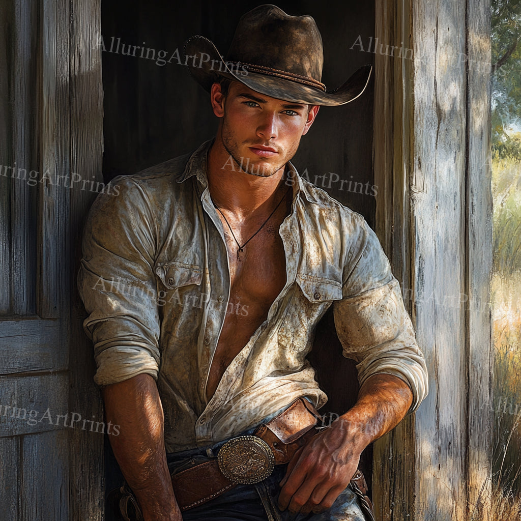 Male Model Muscular Digital Art AI Fantasy - 973B