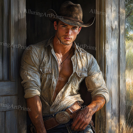 Male Model Muscular Digital Art AI Fantasy - 973B