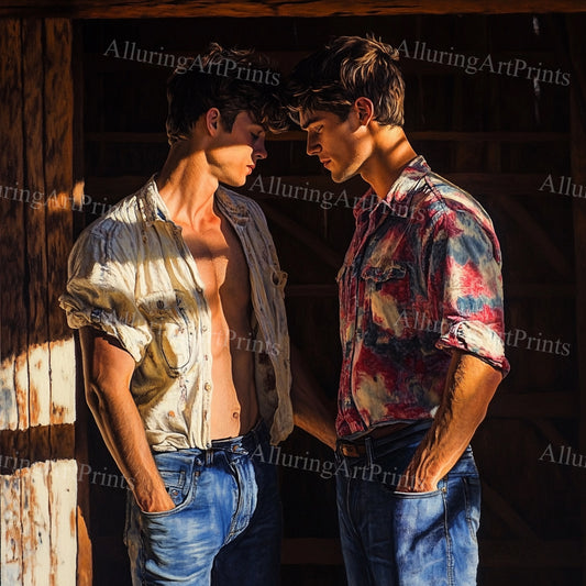 Male Models Muscular College Digital Art AI Fantasy - 978B