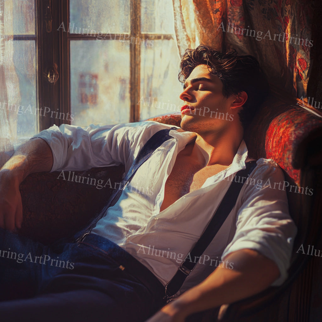 Male Model Muscular Digital Art AI Fantasy - 982B