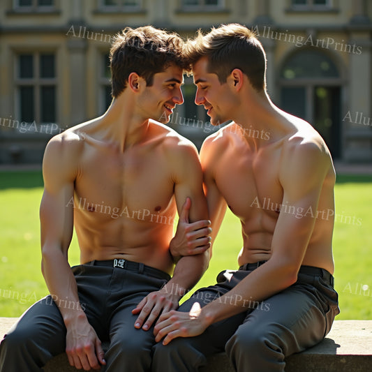 Male Models Muscular College Digital Art AI Fantasy - 992B