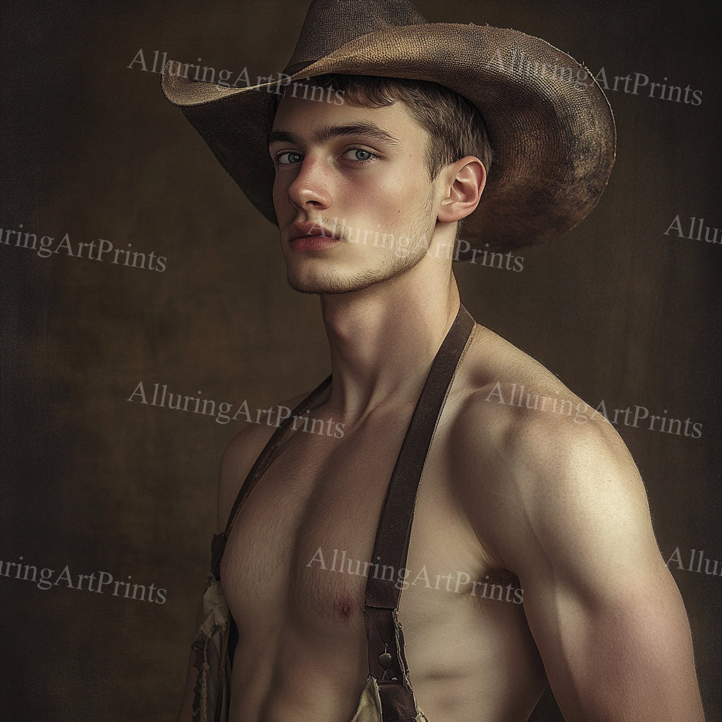 Male Model Muscular College Digital Art AI Fantasy - 999B