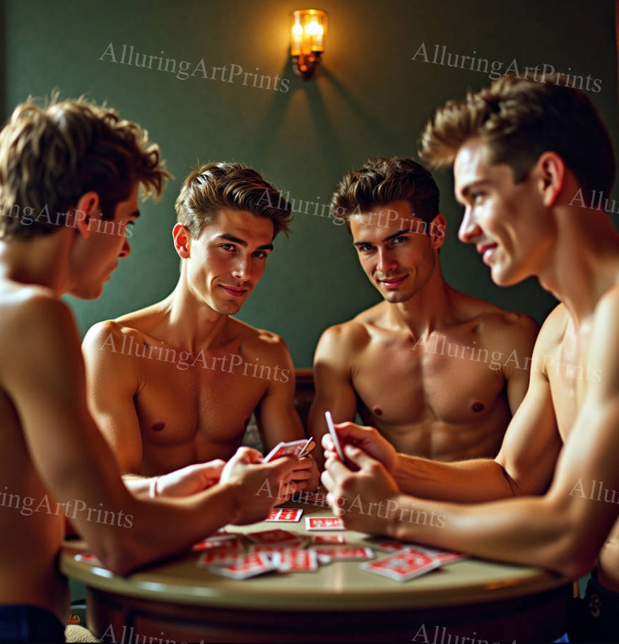 Male Models Muscular College Digital Art AI Fantasy - 118C