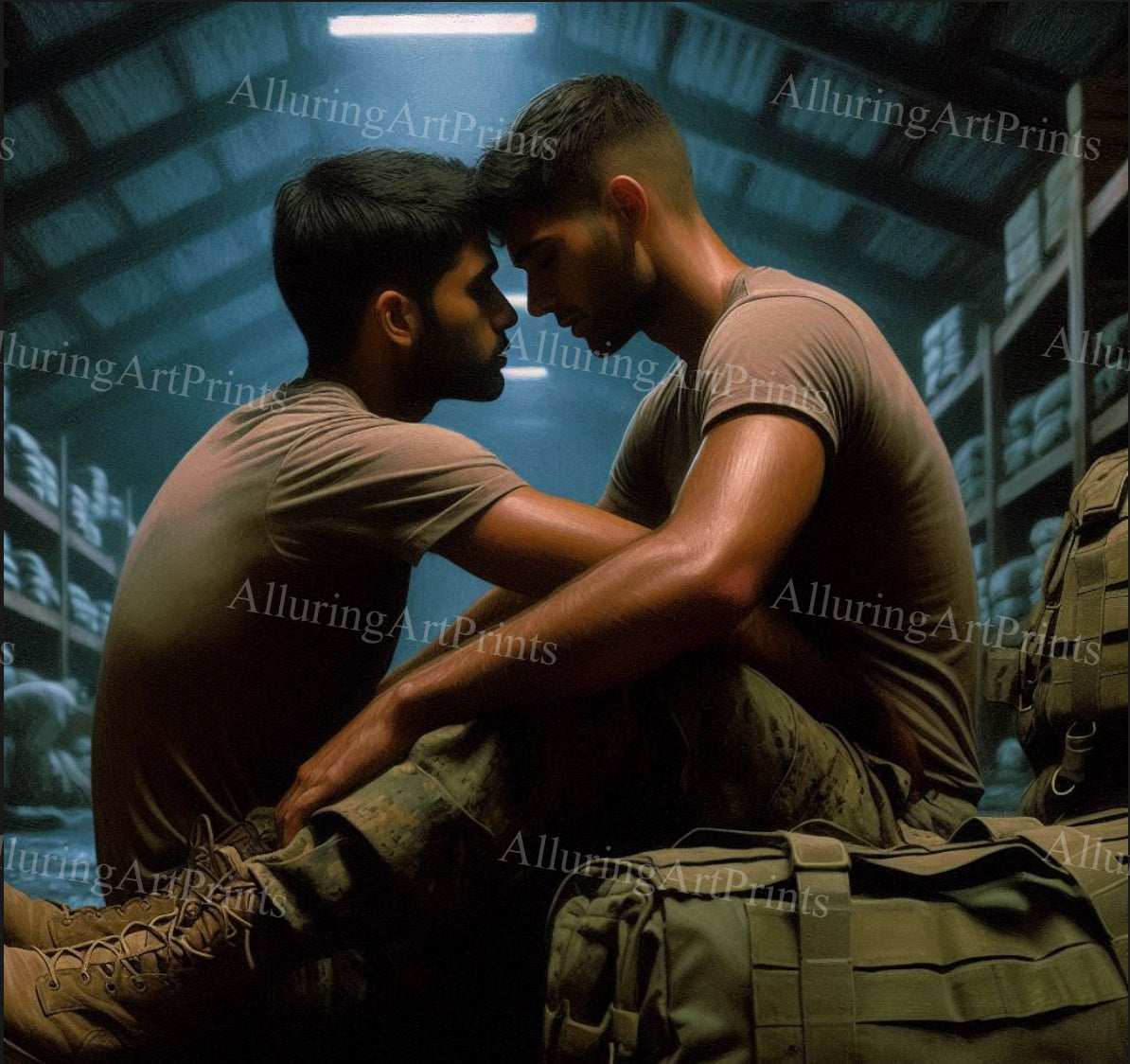 Male Models Muscular Digital Art AI Fantasy - 14C