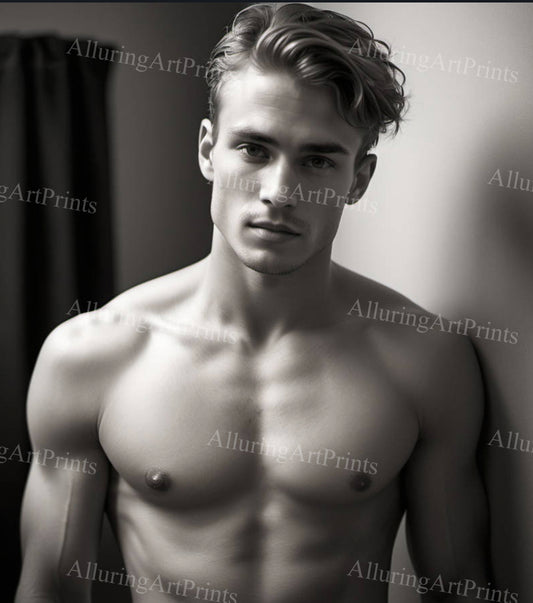 Male Model Muscular College Digital Art AI Fantasy - 190C