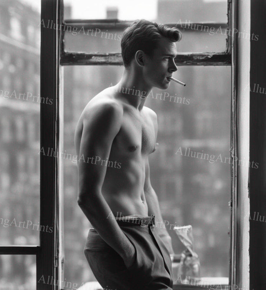 Male Model Muscular College Digital Art AI Fantasy - 29C