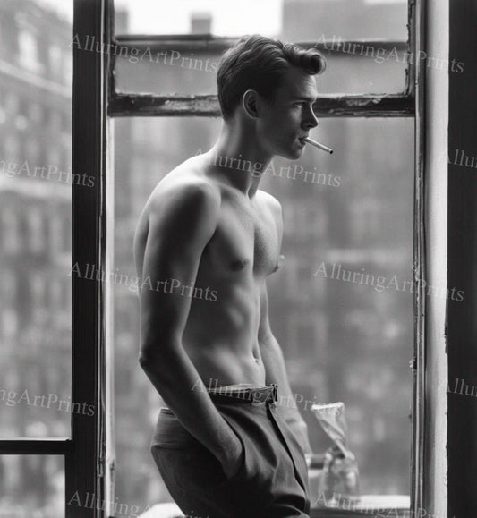 Male Model Muscular College Digital Art AI Fantasy - 29C