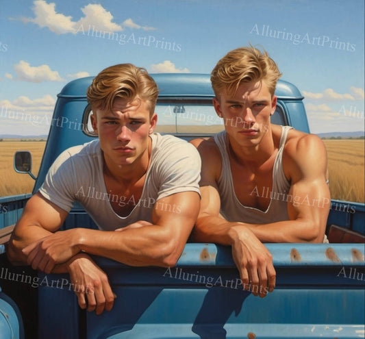 Male Models Muscular College Digital Art AI Fantasy - 31C