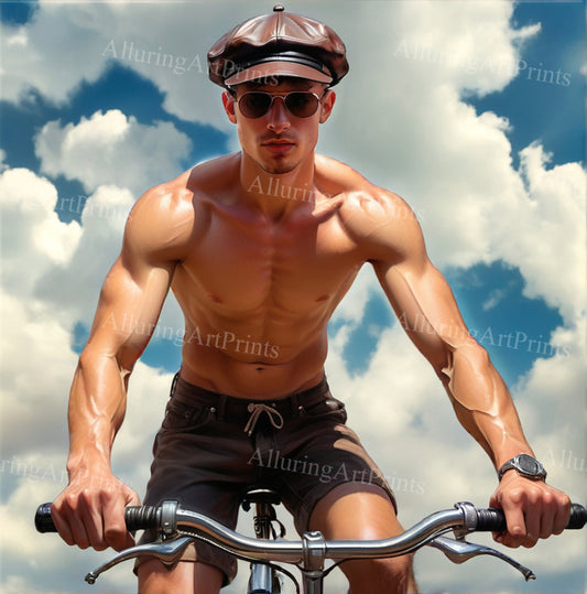 Male Model Muscular College Digital Art AI Fantasy - 32C