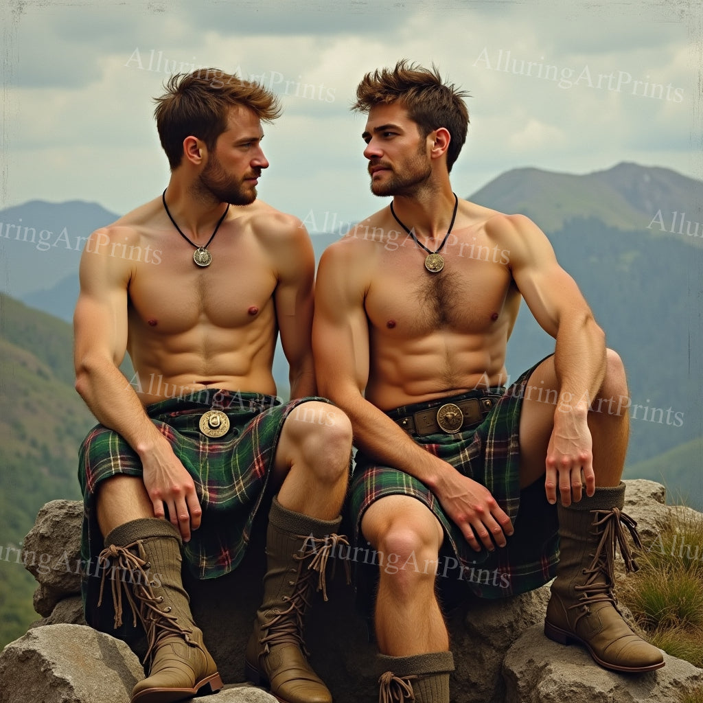 Male Models Muscular Digital Art AI Fantasy - 34C