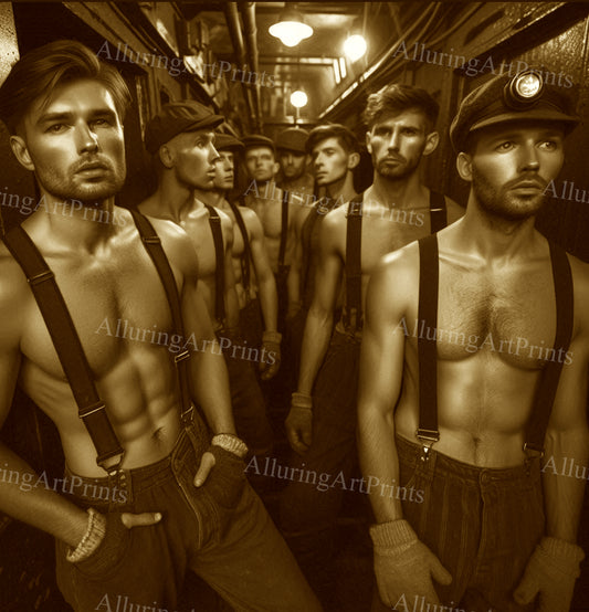 Male Models Muscular College Digital Art AI Fantasy - 4C