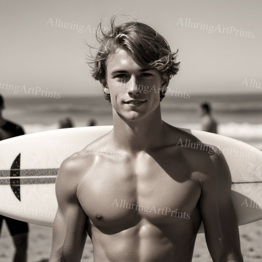 Male Model Muscular College Digital Art AI Fantasy - 49C