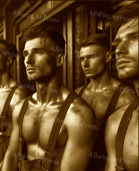 Male Models Muscular College Digital Art AI Fantasy - 5C