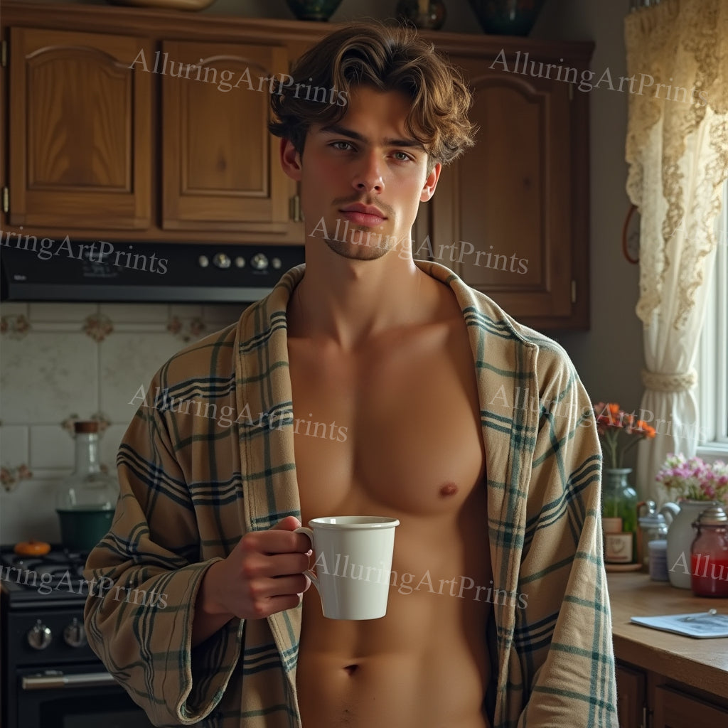 Male Model Muscular College Digital Art AI Fantasy - 50C