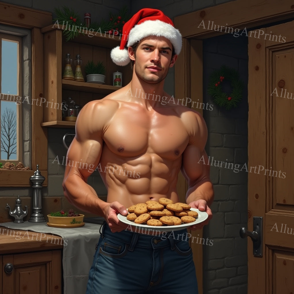 Male Model Muscular College Digital Art AI Fantasy - 53C