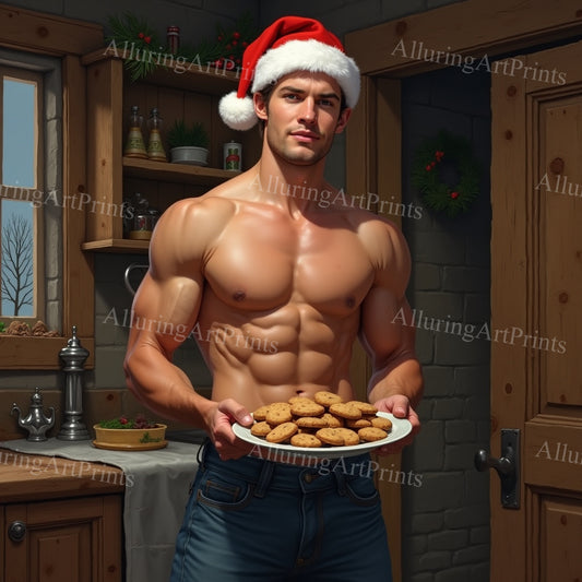 Male Model Muscular College Digital Art AI Fantasy - 53C