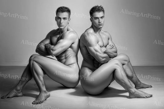 Male Models Muscular Beefcake Digital Art AI Fantasy - 545C