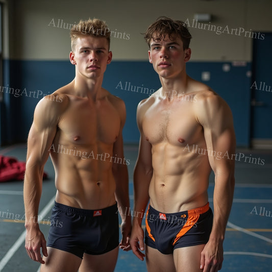 Male Models Muscular Athlete Digital Art AI Fantasy - 58C