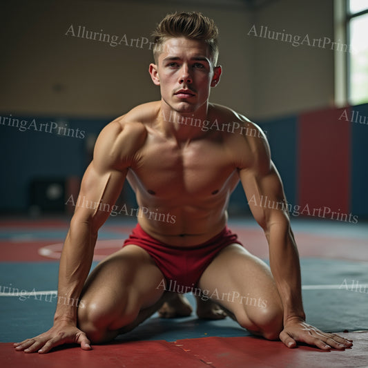 Male Model Muscular Athlete Digital Art AI Fantasy - 59C