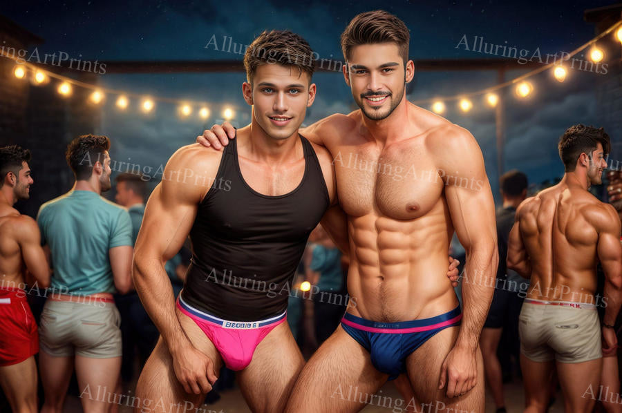 Male Models Muscular Beefcake Digital Art AI Fantasy - 666C