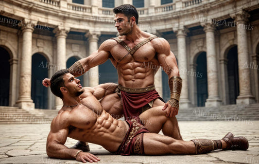 Male Models Muscular Beefcake Digital Art AI Fantasy - 680C