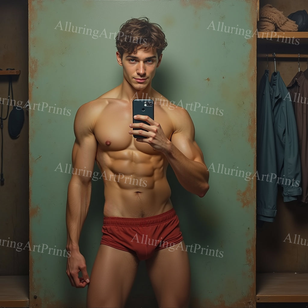 Male Model Muscular Digital Art AI Fantasy - 71C