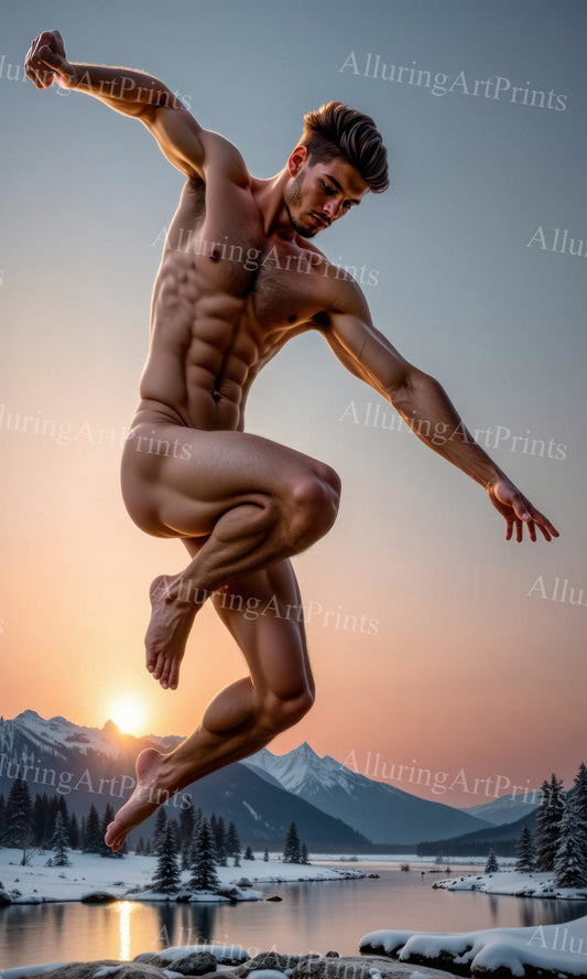 Male Model Muscular Beefcake Digital Art AI Fantasy - 710C