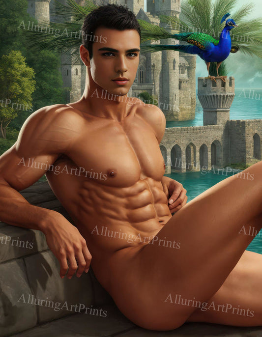 Male Model Muscular Digital Art AI Fantasy - 749C