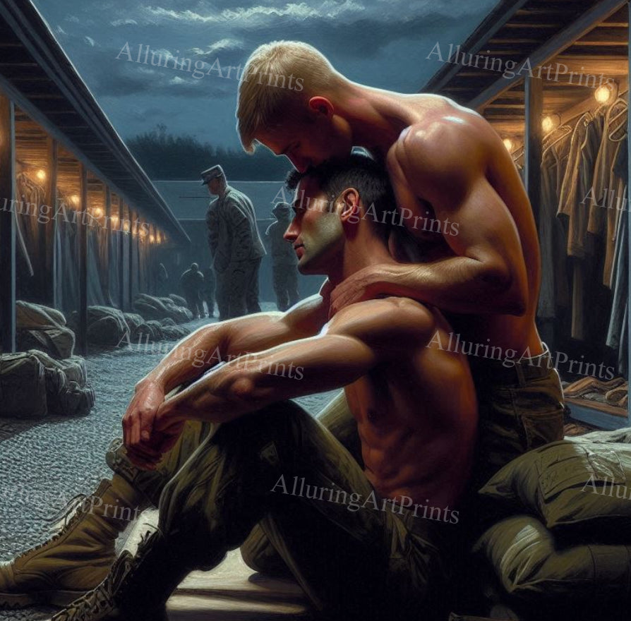 Male Models Muscular College Digital Art AI Fantasy - 9C